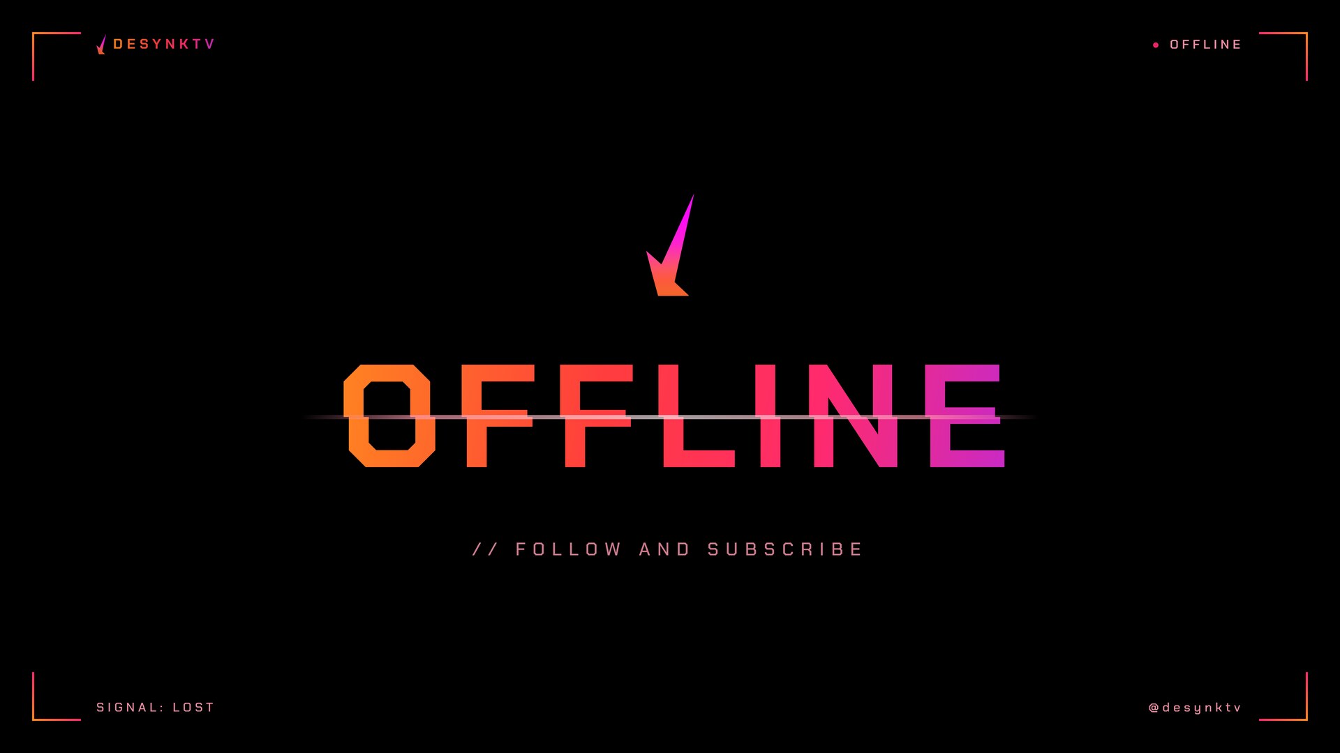 Desynk offline screen — signal lost